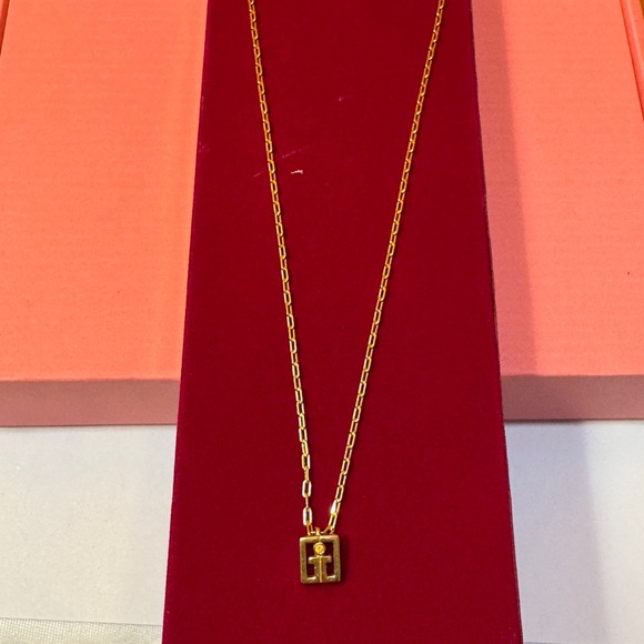 Givenchy Gold Chain Necklace with Logo Pendant - Picture 11 of 13